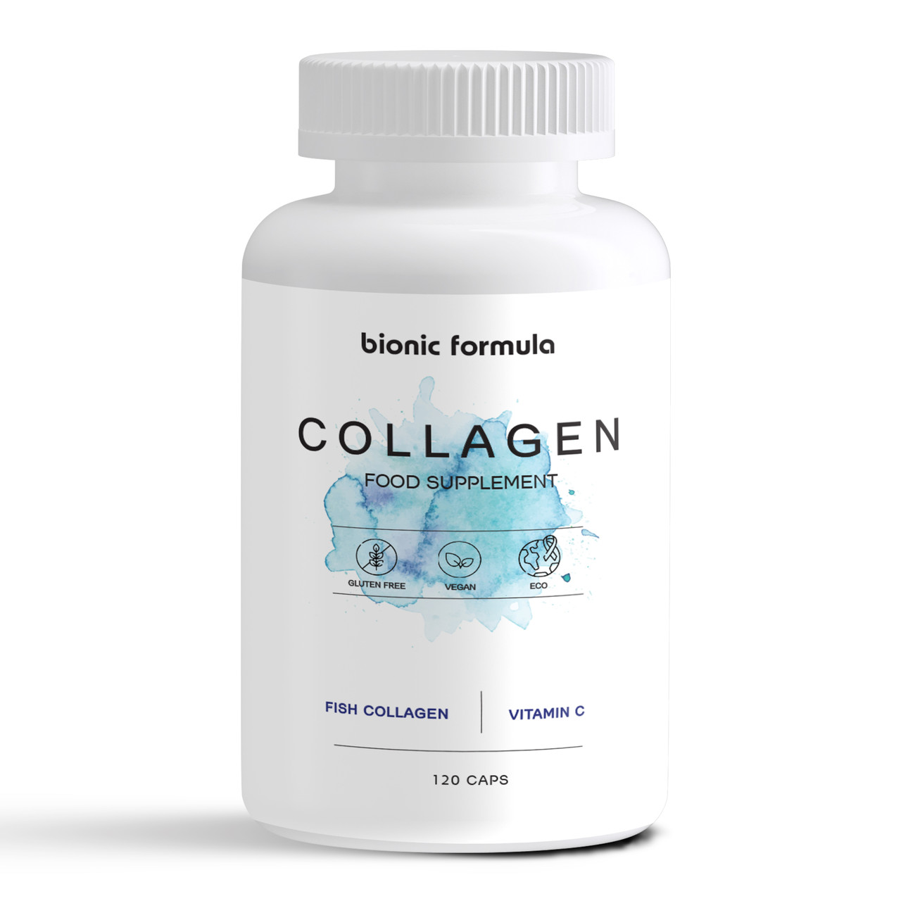 Колаген морський з вітаміном С, Bionic formula Marine Collagen with Vitamin C, 1400 мг, 120 капсул