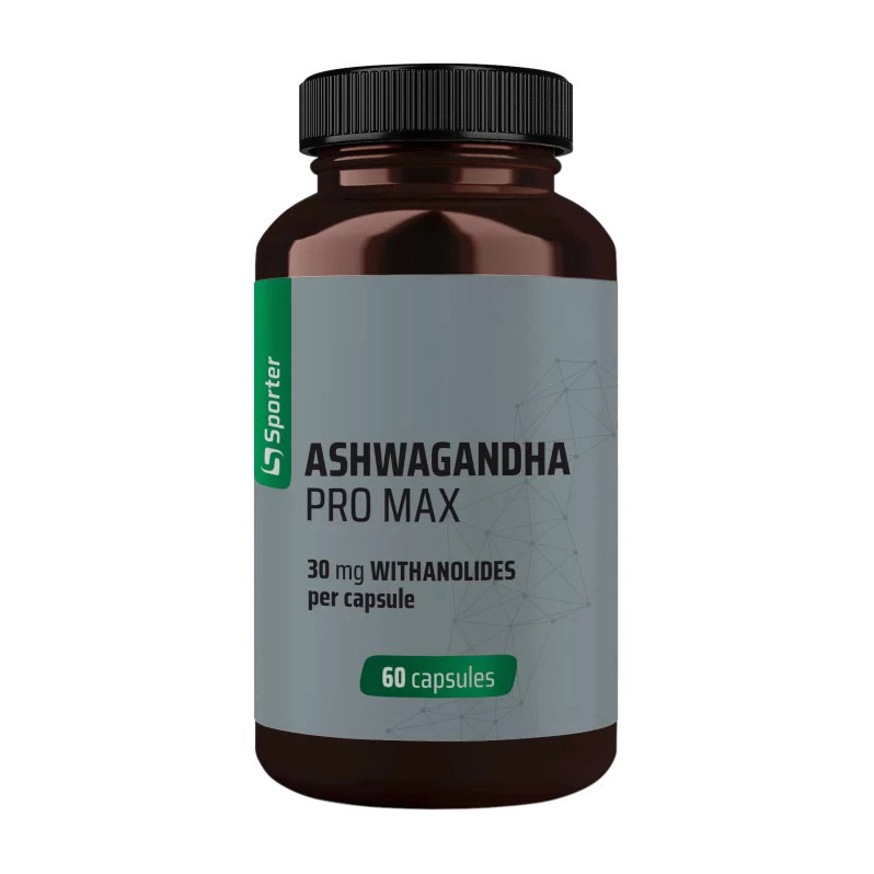 Ашваганда, Sporter Ashwagandha Pro Max, 60 капсул