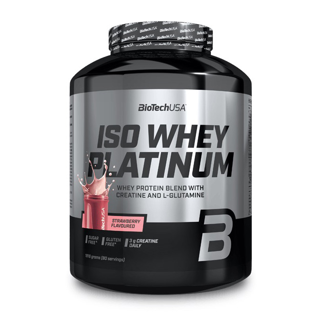 Сироватковий протеїн, BioTech Iso Whey Platinum, 1,81 кг (Полуниця)
