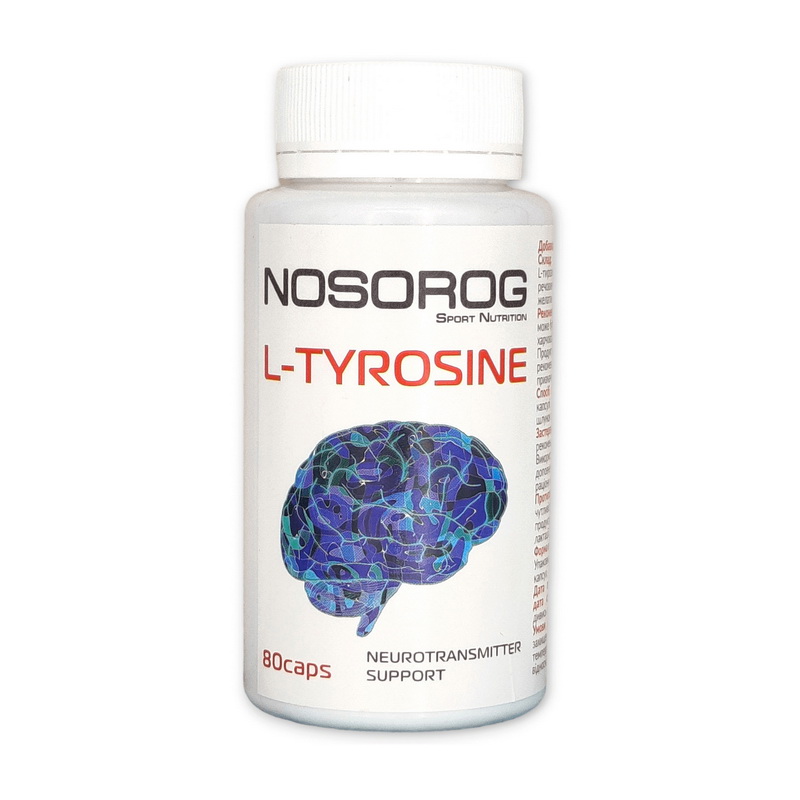 L-Тирозин, NOSOROG L-Tyrosine, 80 капсул