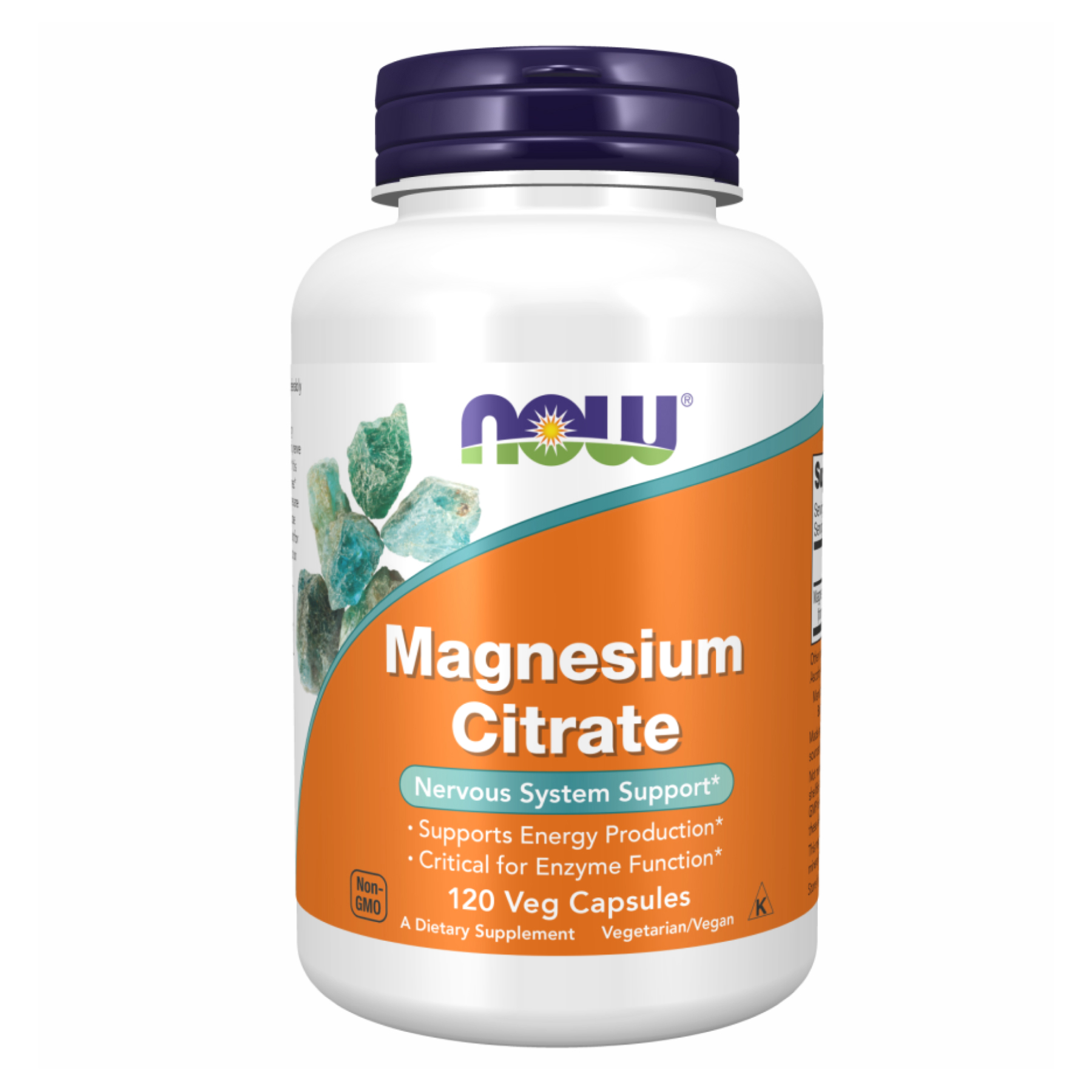 Магній цитрат, Now Foods Magnesium Citrate, 133 мг, 120 вегетаріанських капсул