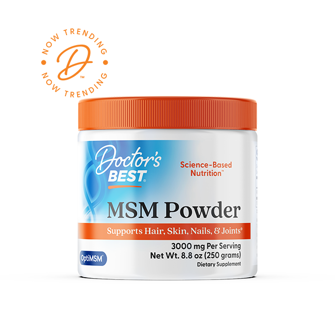 Метилсульфонілметан (МСМ) порошок, Doctor's Best MSM Powder with OptiMSM, 250 г