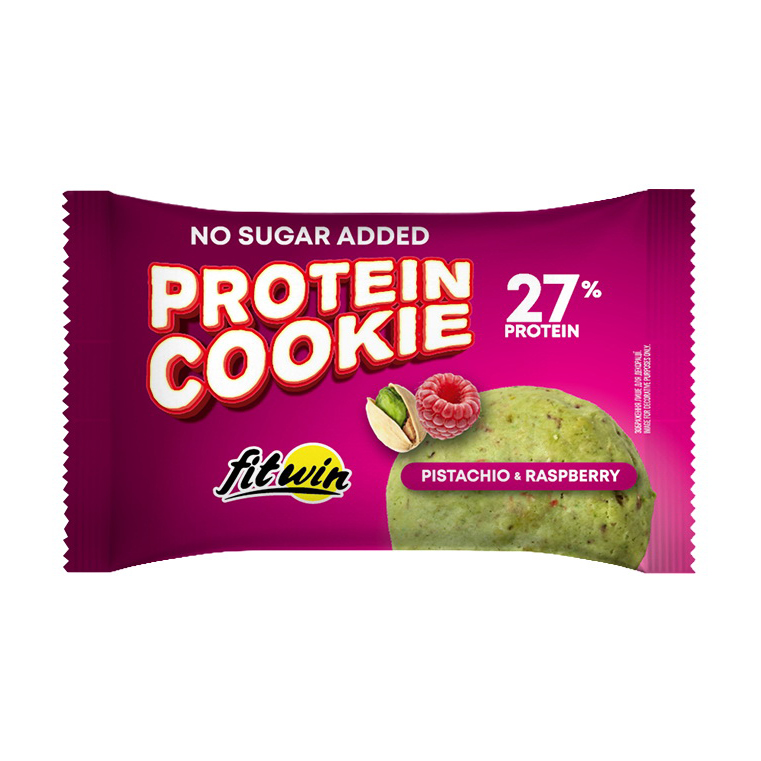 Протеїнове печиво, FitWin Protein Cookie, 40 г (Фісташка, Малина)