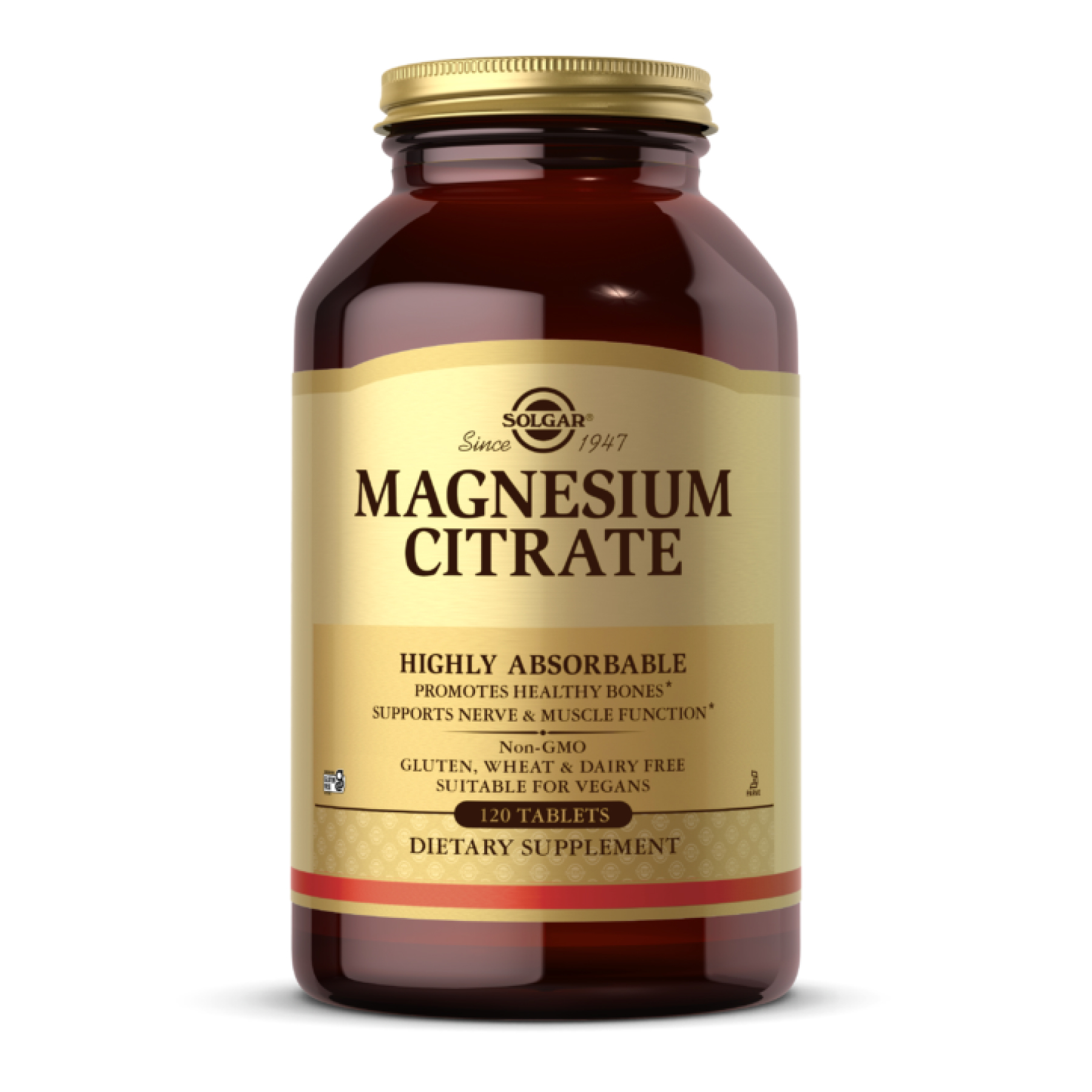 Магній цитрат, Solgar Magnesium Citrate, 120 таблеток