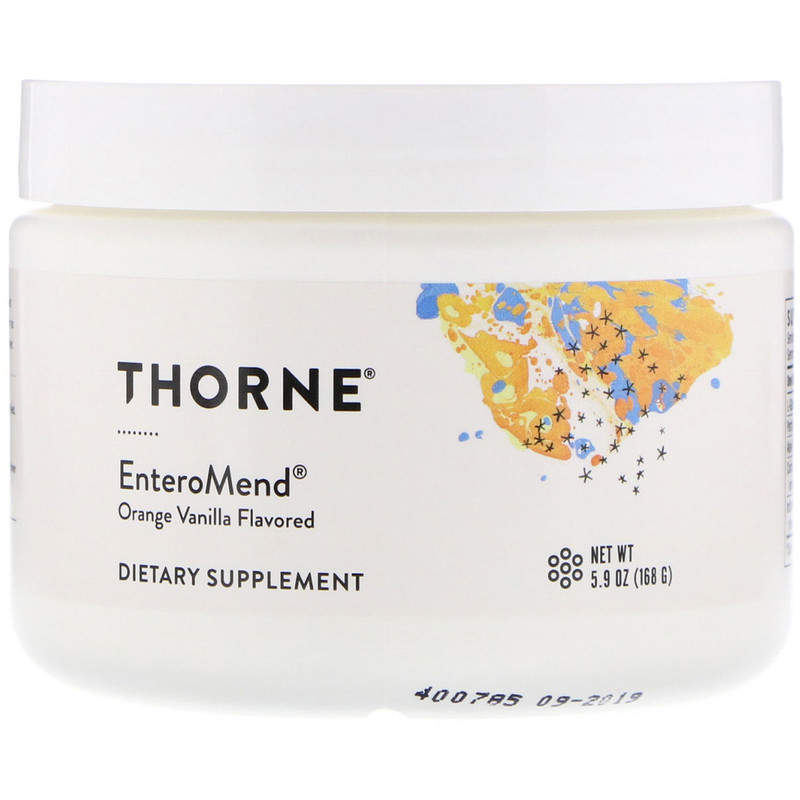 Підтримка кишківника, Thorne Research EnteroMend, 168 г (апельсин та ваніль)