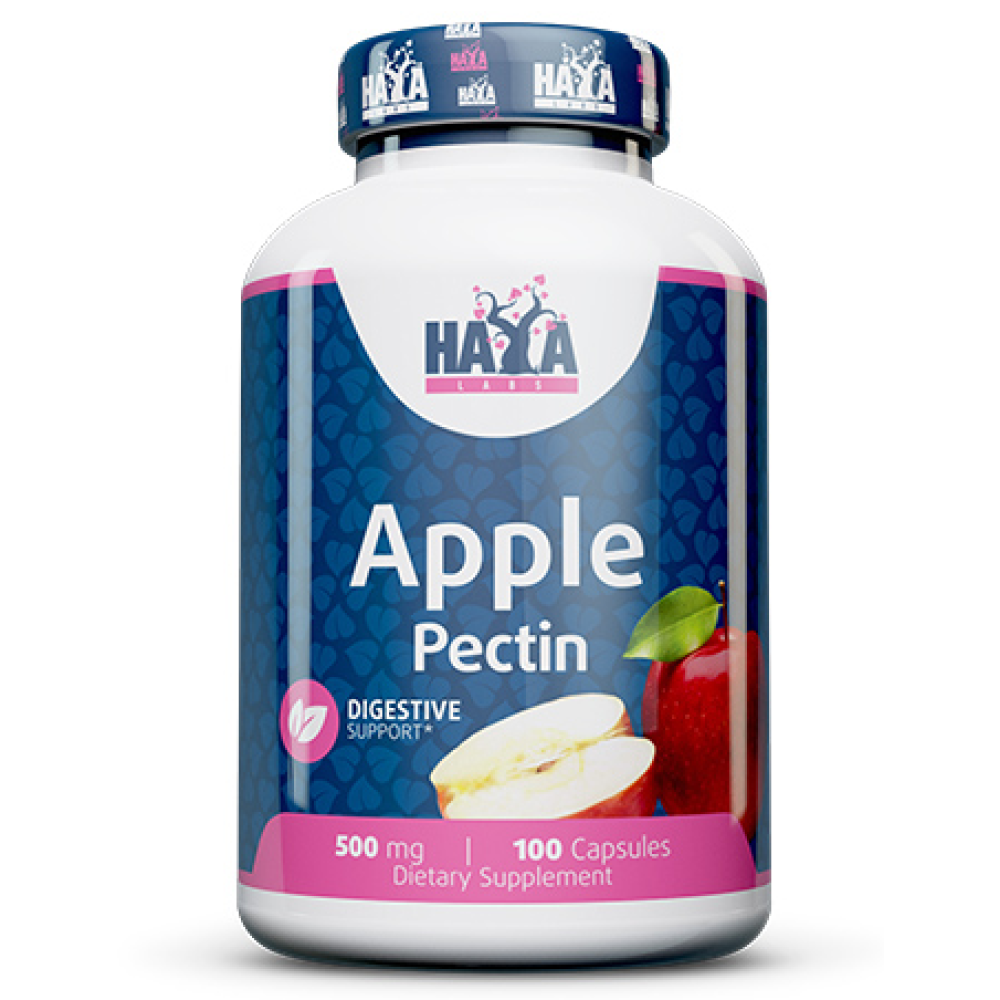 Яблучний пектин, Haya Labs Apple Pectin, 500 мг, 100 капсул