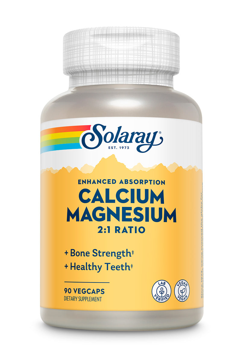 Кальцій та магній, Solaray Calcium & Magnesium, AAC 2:1, 90 капсул