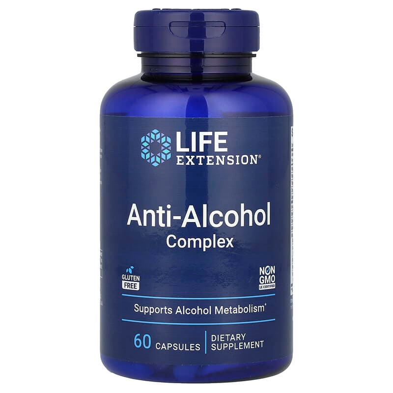 Антиалкогольний комплекс, Life Extension Anti-Alcohol Complex, 60 капсул