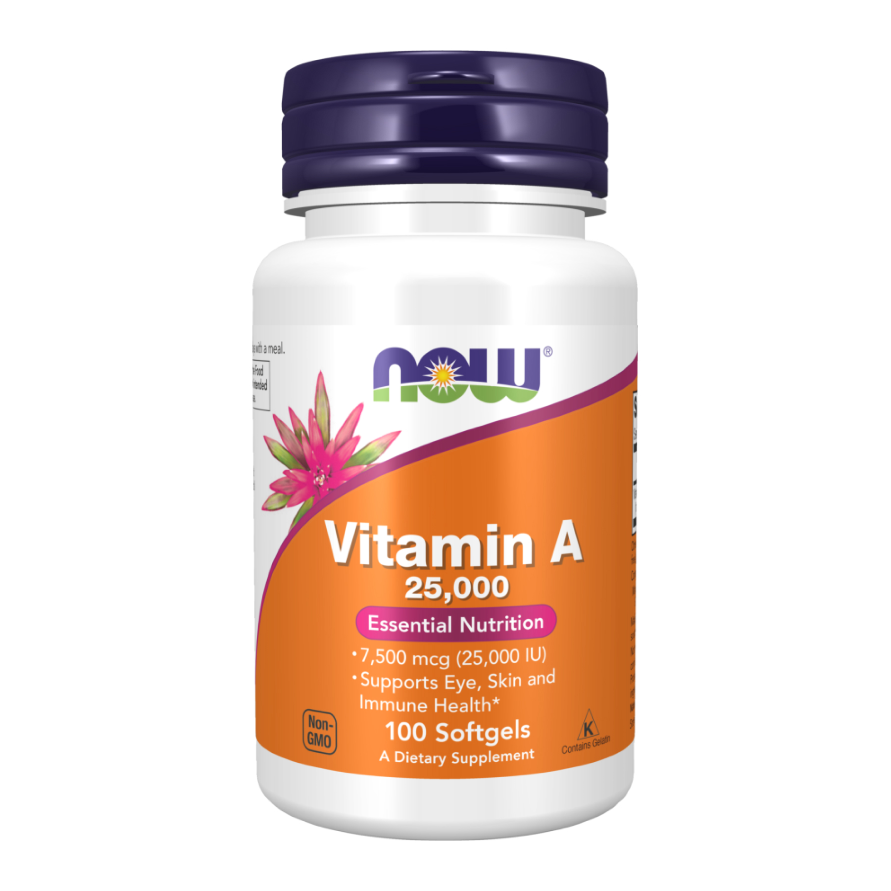 Вітамін А, Now Foods Vitamin A, 25000 МО, 100 м'яких капсул