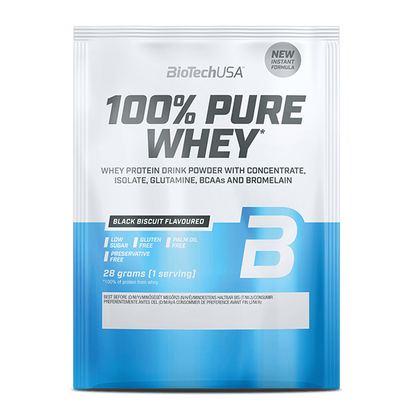 Протеїн сироватковий, BioTech 100% Pure Whey, 28 г (Чорне печиво)
