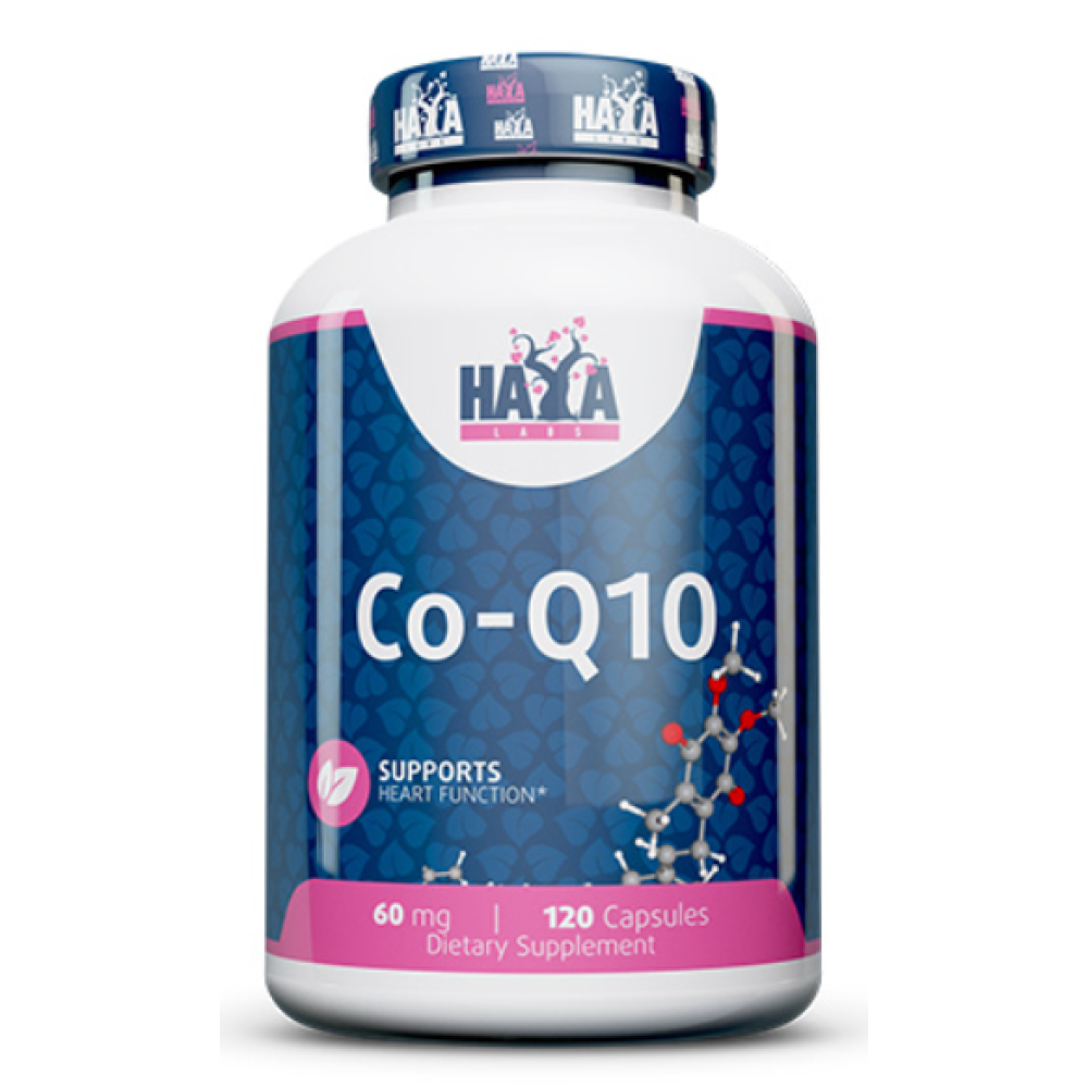Коензим Q10, Haya Labs Co-Q10, 60 мг, 120 капсул