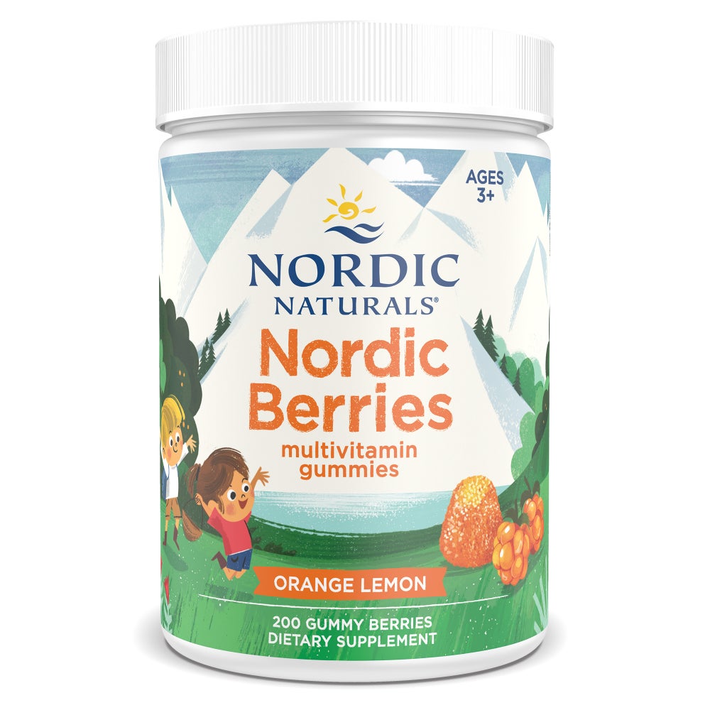 Мультивитамины для детей, Nordic Naturals Nordic Berries Multivitamin Gummies, 200 жевательных конфет (Апельсин, Лимон)
