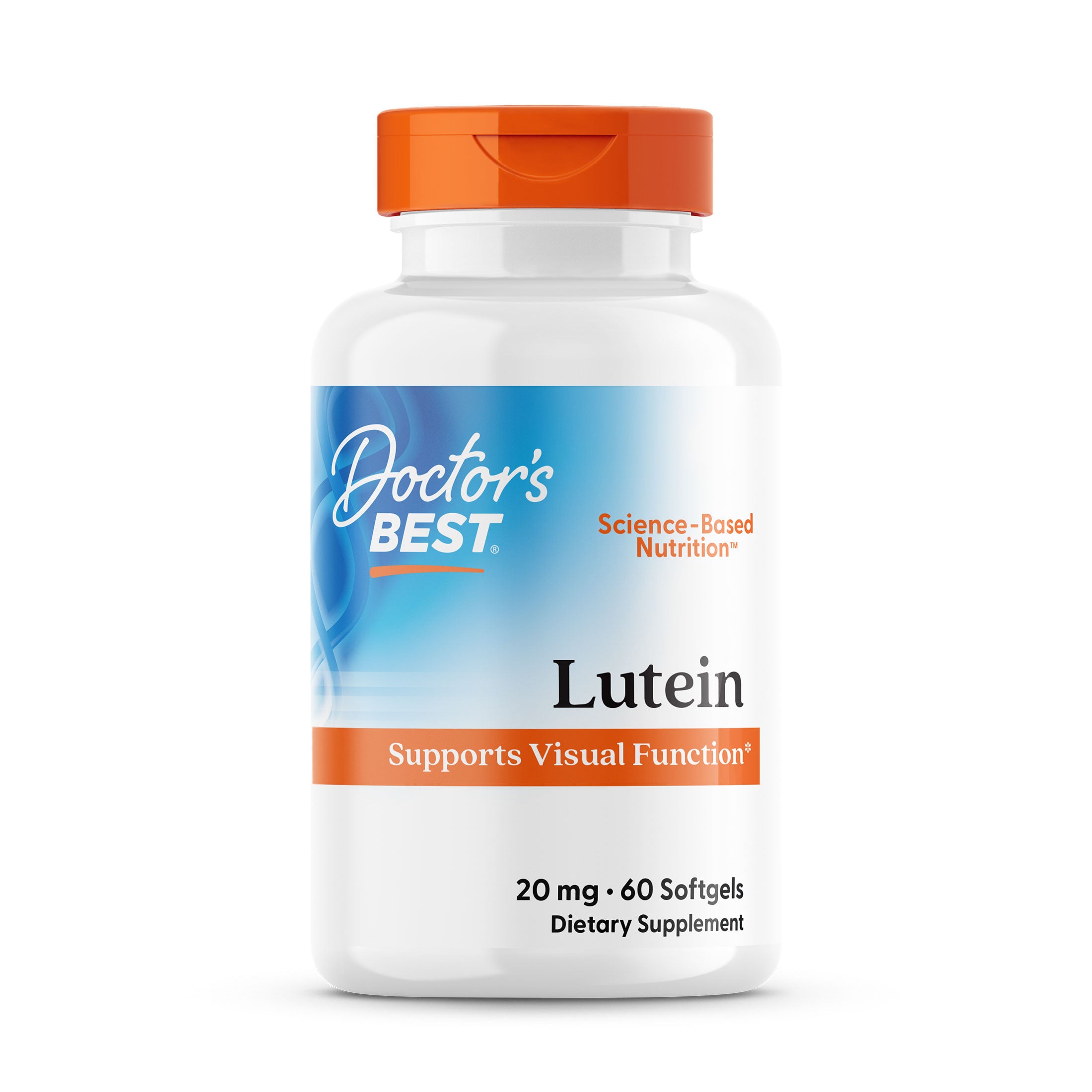 Лютеїн, Doctor's Best Lutein, 20 мг, 60 м'яких капсул