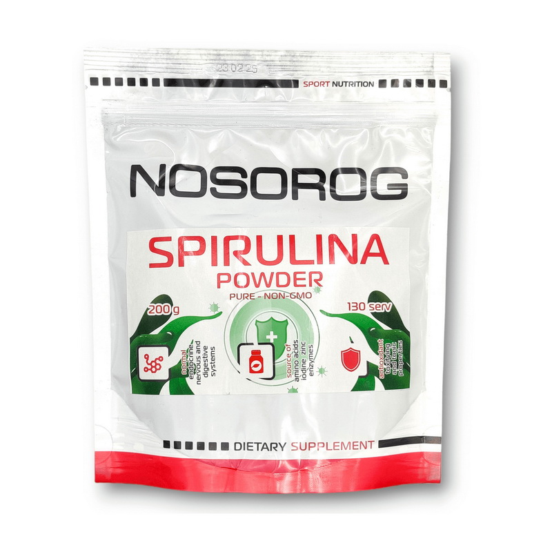 Спіруліна, NOSOROG Spirulina Powder, 200 г