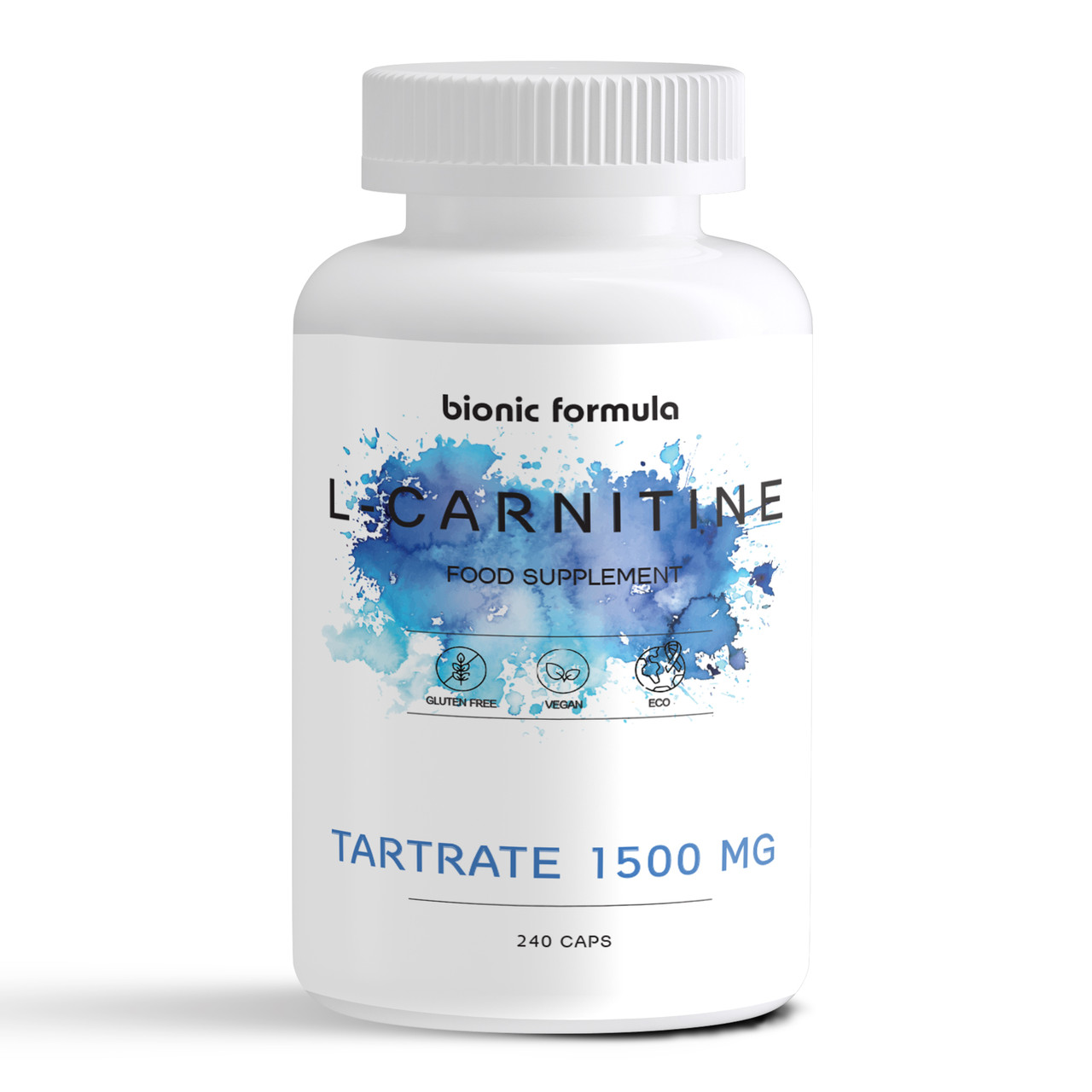 L-карнітин тартрат для схуднення, Bionic formula L-Carnitine Tartrate, 1500 мг, 240 капсул
