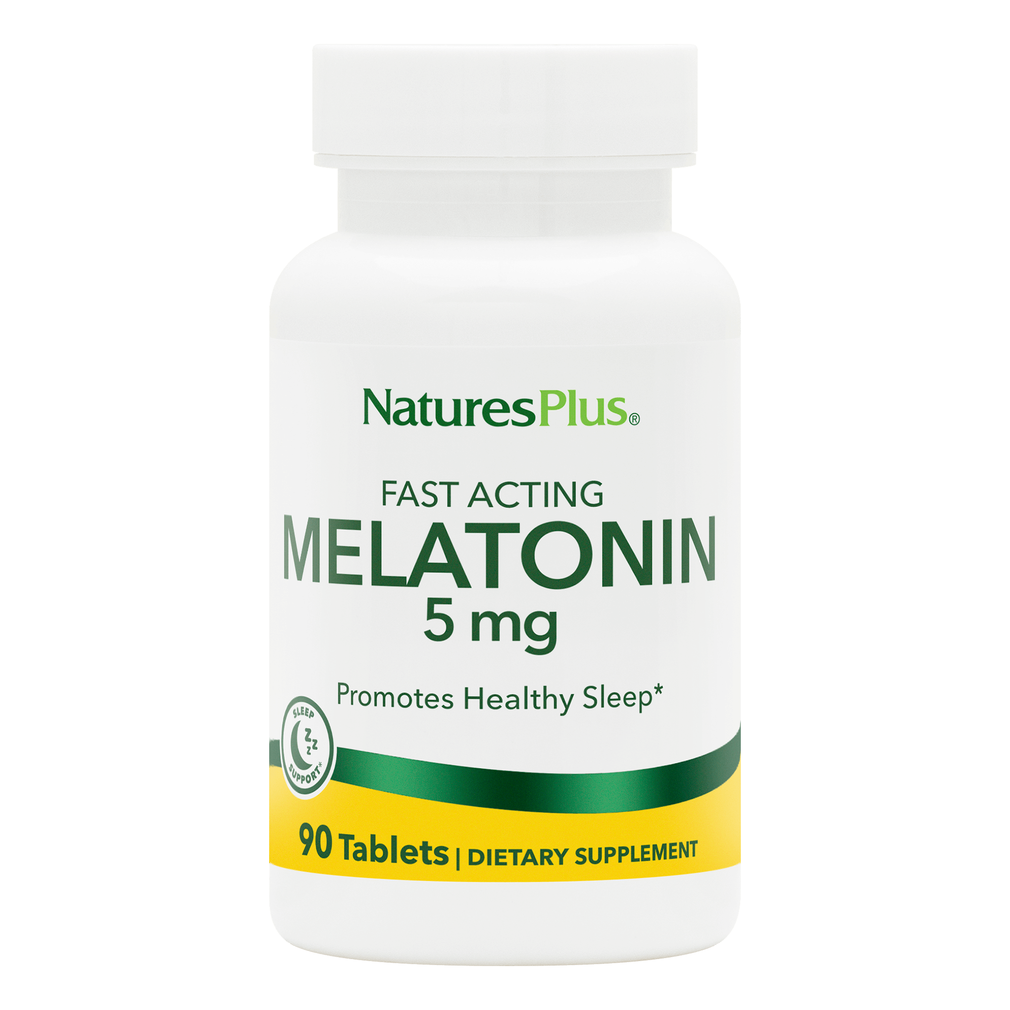 Мелатонін для покращення сну, Natures Plus Fast Acting Melatonin, 5 мг, 90 таблеток