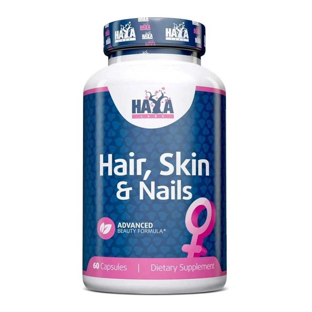 Комплекс для волосся, шкіри та нігтів, Haya Labs Hair Skin and Nails, 60 капсул