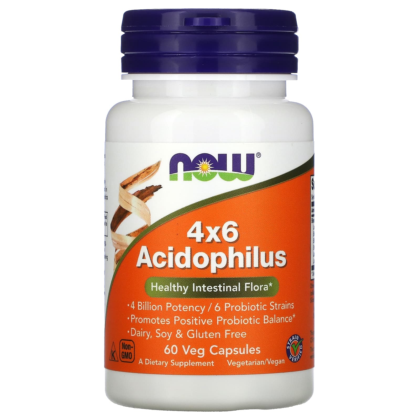 Пробіотики, 4x6 Acidophilus, Now Foods, 60 рослинних капсул