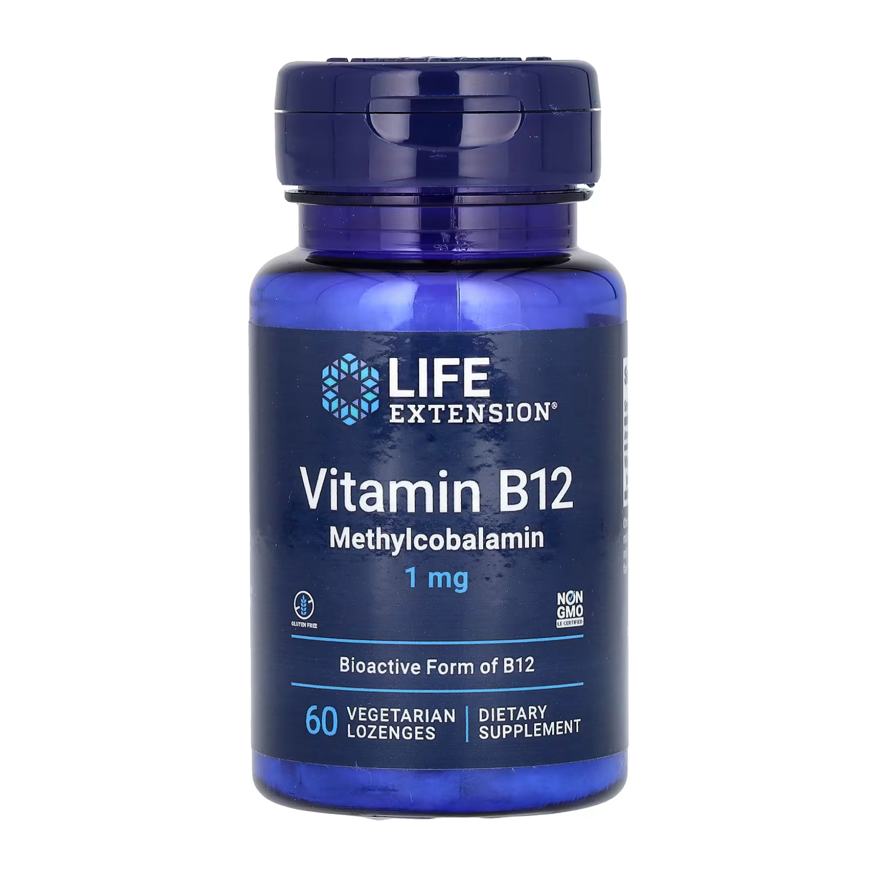 Вітамін B12 Метилкобаламін, Life Extension Vitamin B12 Methylcobalamin, 1 мг, 60 шт. (Ваніль)