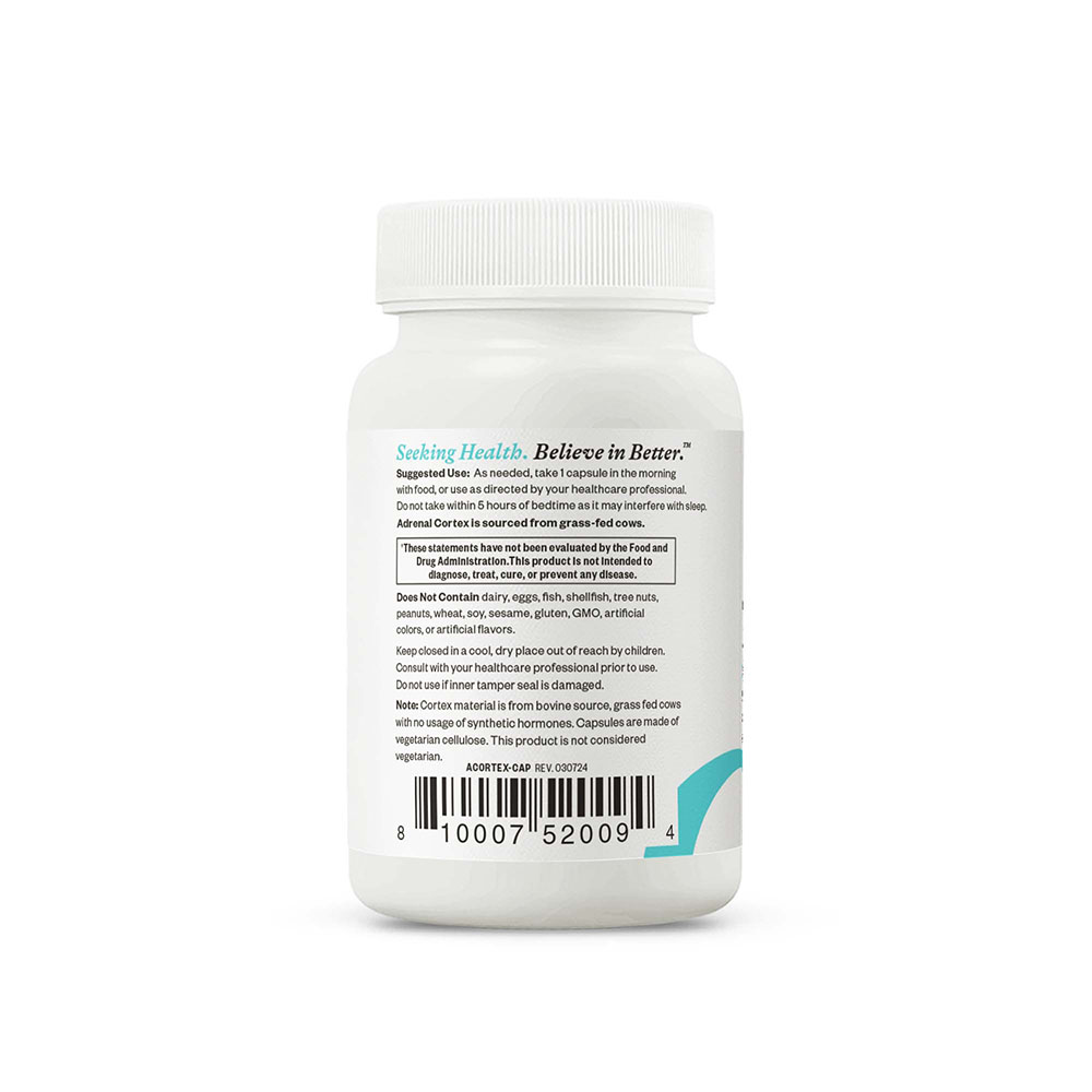 Підтримка надниркових залоз, Adrenal Cortex, Seeking Health, 60 капсул