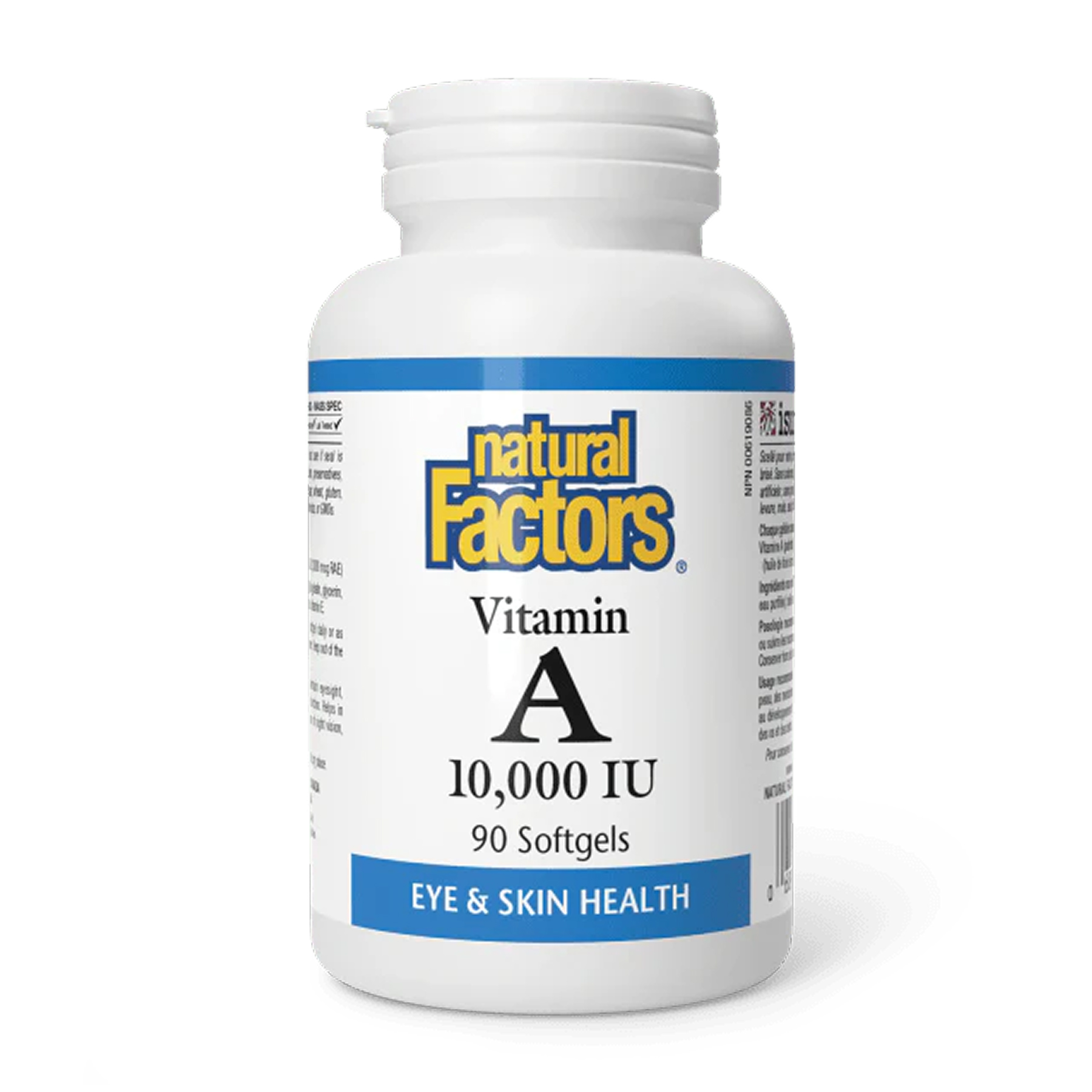 Вітамін A, Natural Factors Vitamin A, 10000 МО, 90 м'яких капсул