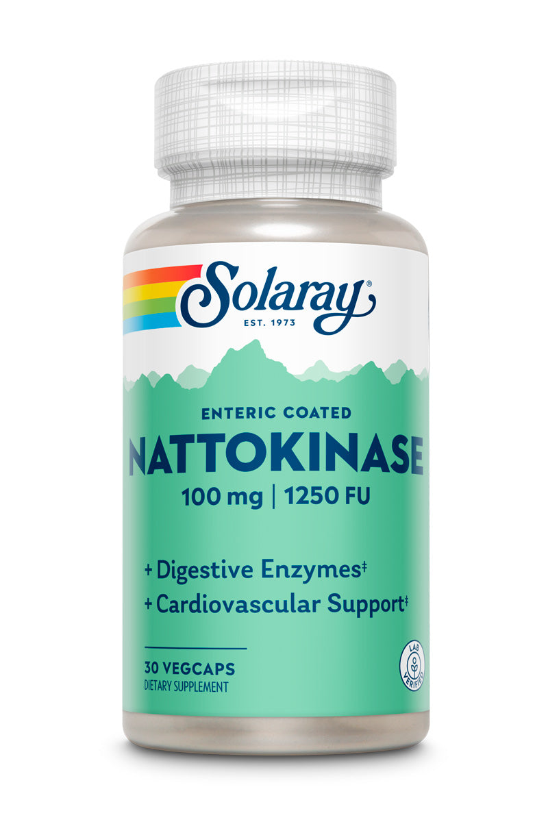 Наттокіназа, Solaray Nattokinase, 100 мг, 30 вегетаріанських капсул