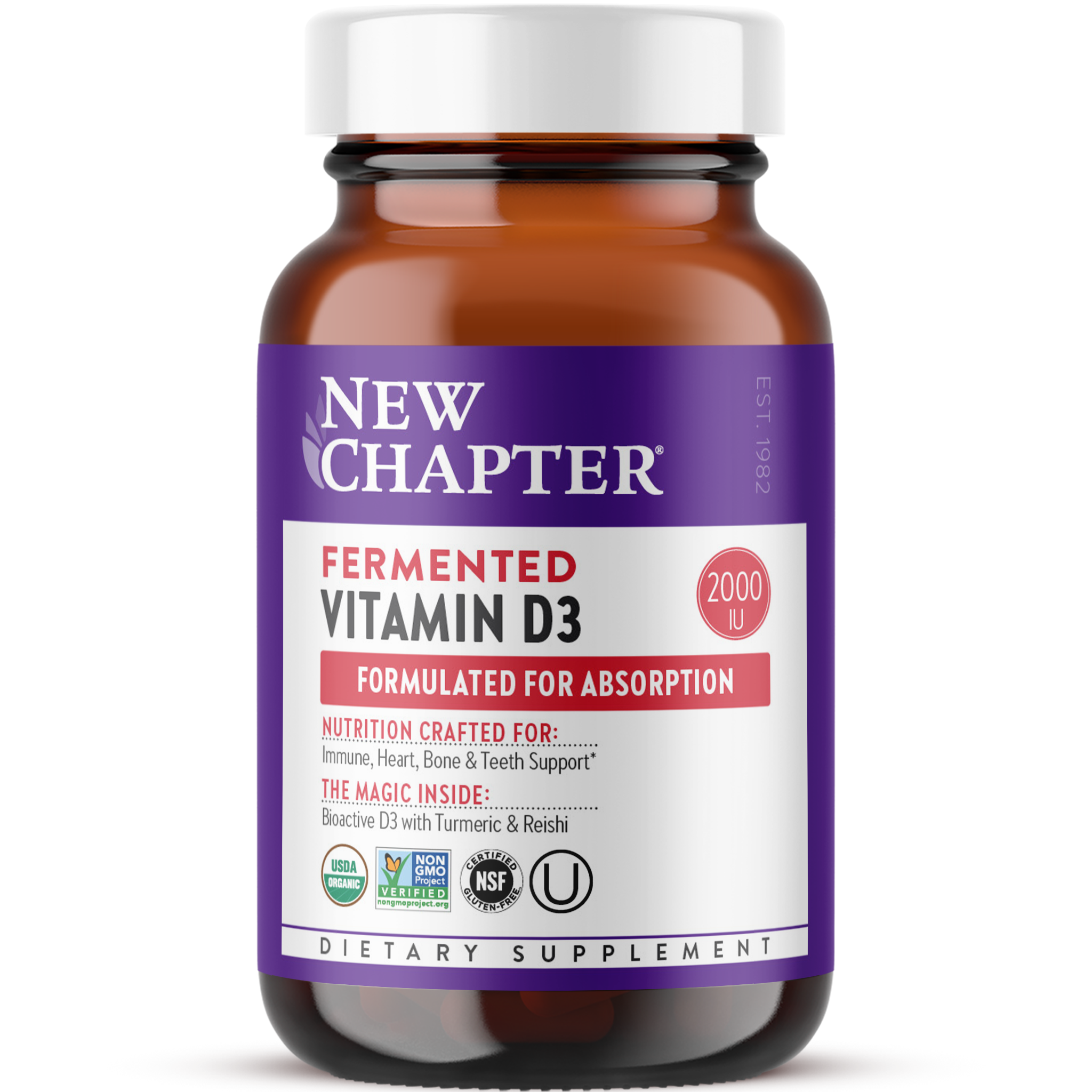 Ферментований вітамін D3, New Chapter Fermented Vitamin D3, 2000 МО, 30 таблеток