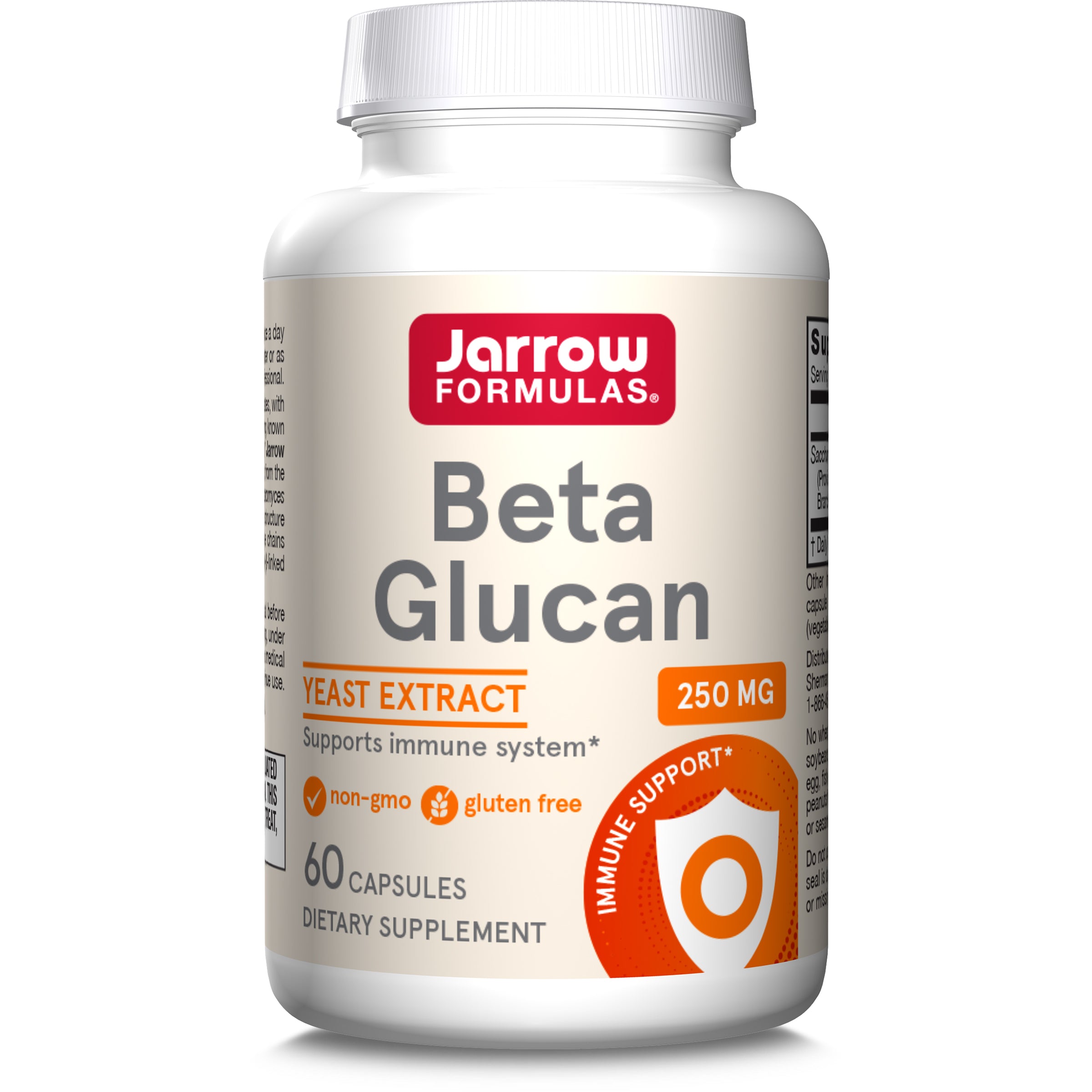 Бета-глюкан для імунної підтримки, Jarrow Formulas Beta Glucan, 250 мг, 60 капсул