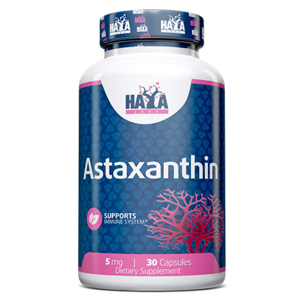 Астаксантин, Haya Labs Astaxanthin, 5 мг, 30 капсул