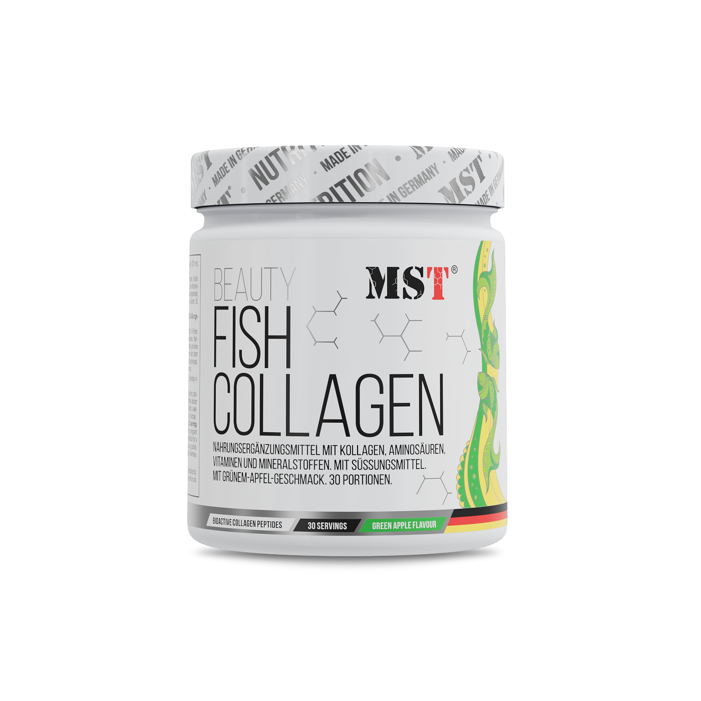 Рибний колаген для краси, MST Beauty Fish Collagen, 225 г (Зелене яблуко)