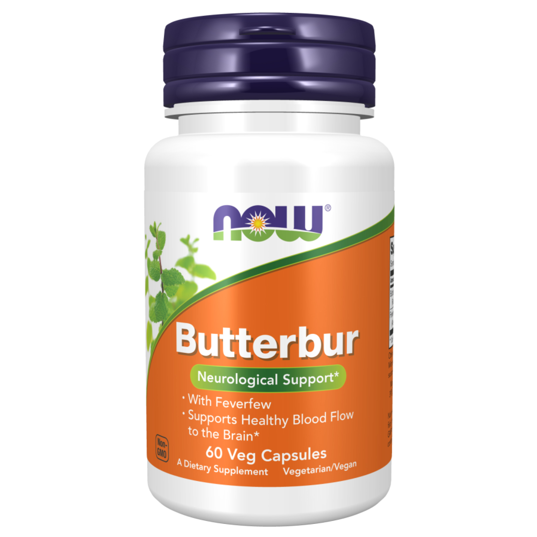 Білокопитник лікарський, Now Foods Butterbur, 75 мг, 60 вегетаріанських капсул