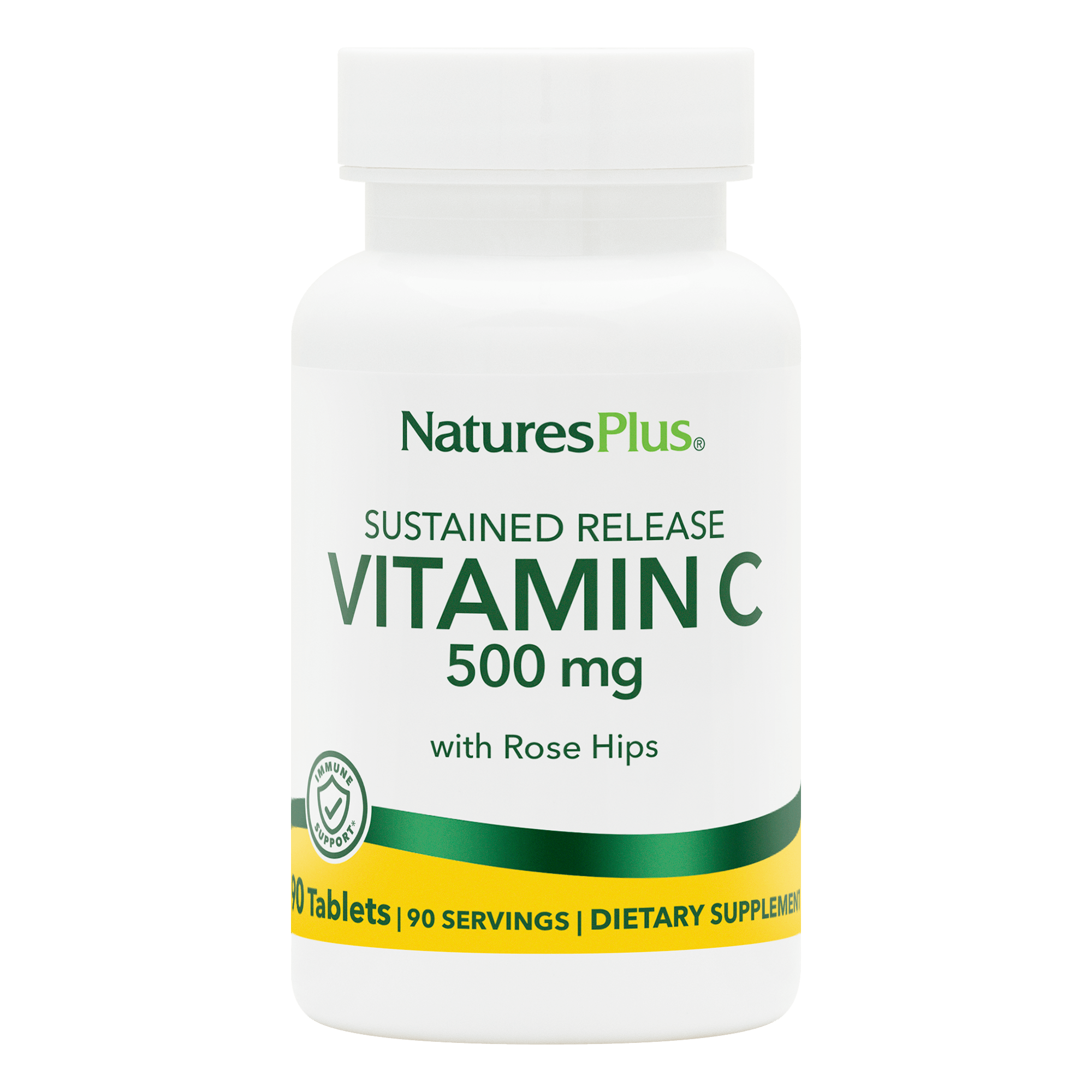 Вітамін С з уповільненим вивільненням, Natures Plus Vitamin C Sustained Release, 500 мг, 90 таблеток