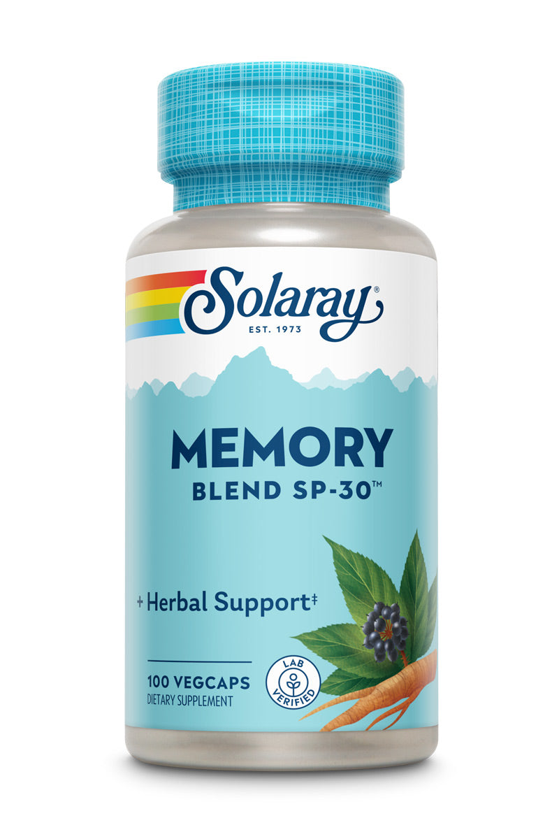 Комплекс для підтримки пам'яті, Solaray Memory Blend SP-30, 100 вегетаріанських капсул
