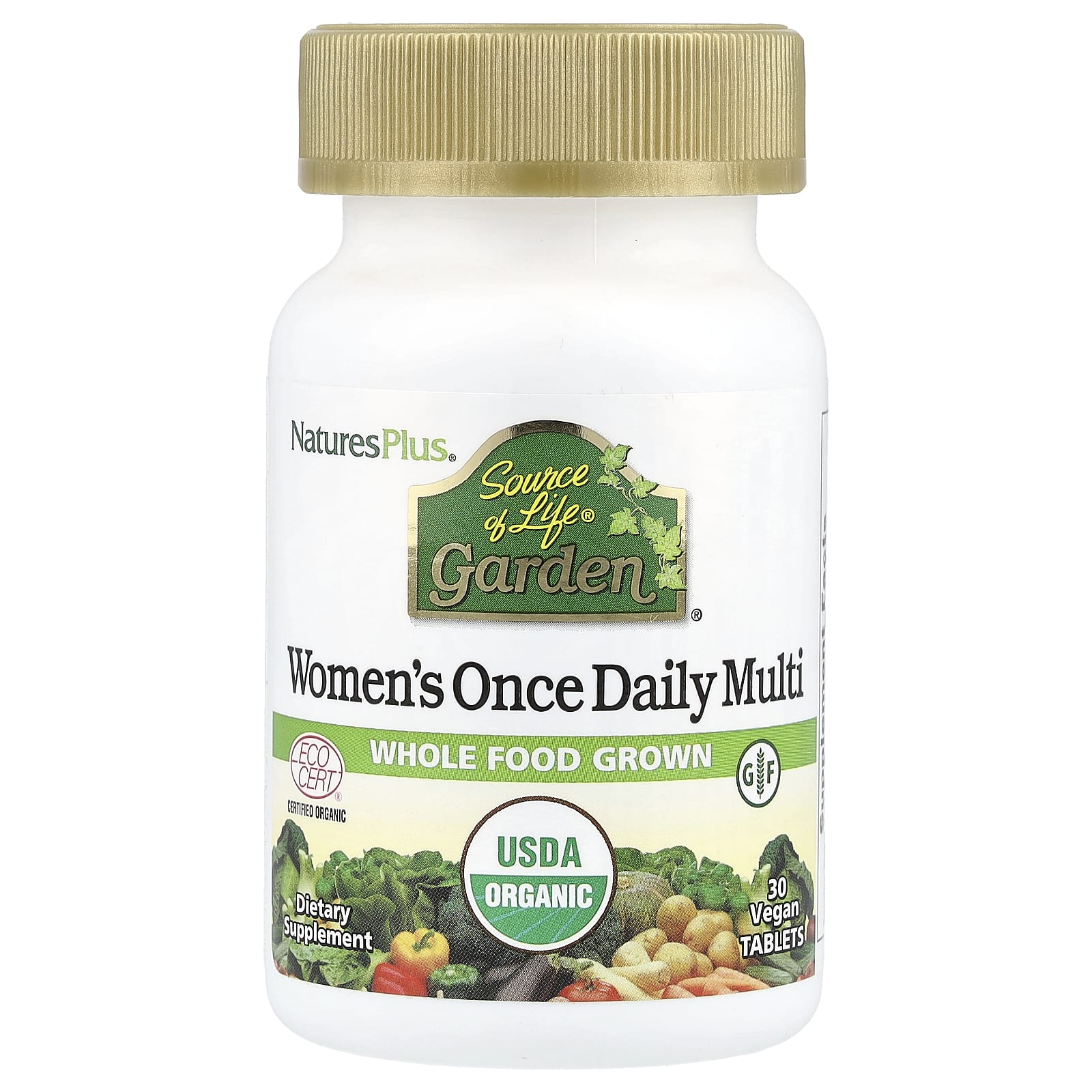 Мультивітаміни для жінок, Natures Plus Source of Life Garden Women's Once Daily Multi, 30 вегетаріанських таблеток