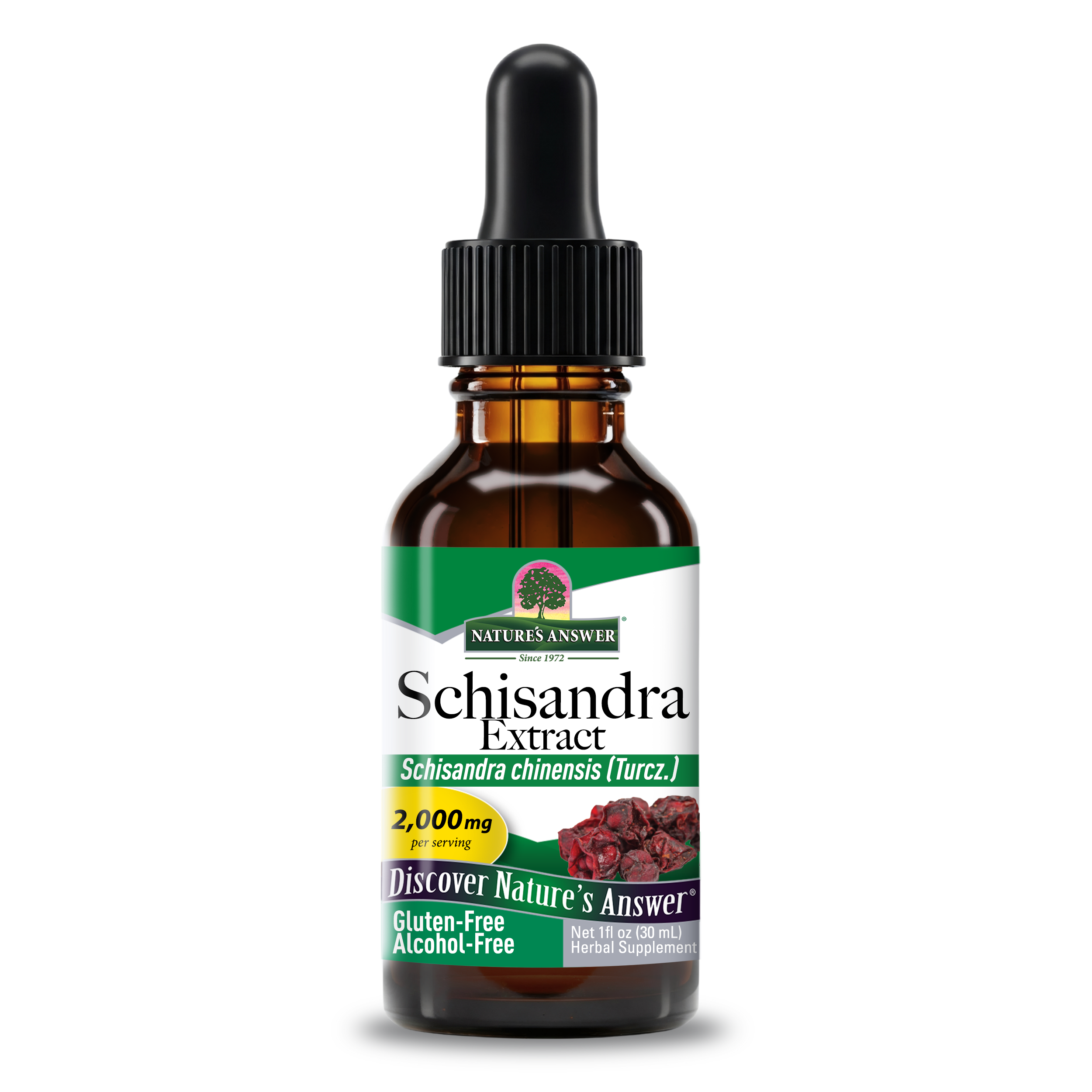 Екстракт лимонника без спирту, Nature's Answer Schisandra Extract, 2000 мг, 30 мл