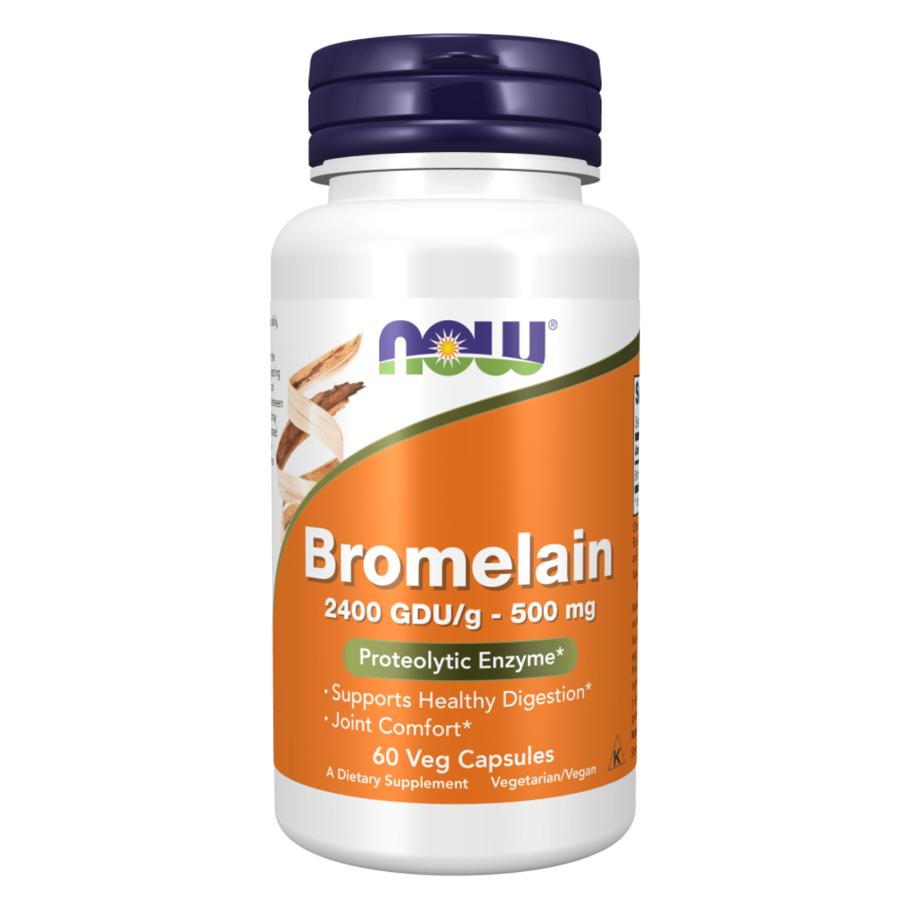 Бромелайн, Now Foods Bromelain, 500 мг, 60 капсул