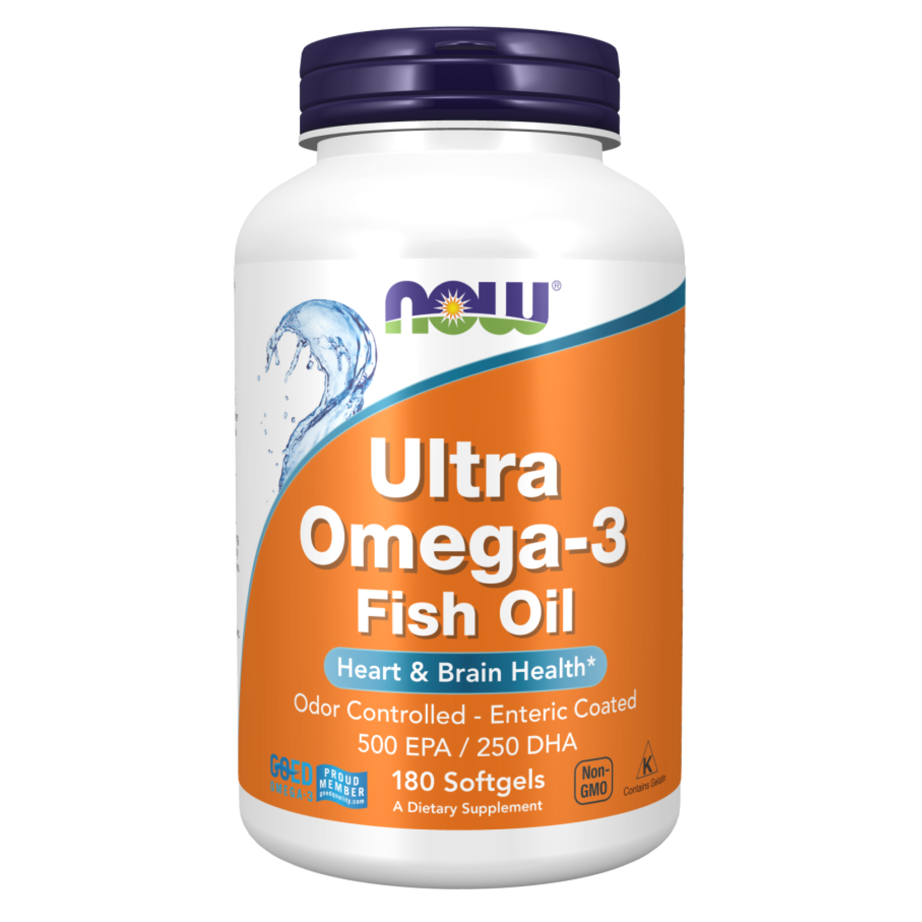 Омега-3, Now Foods Ultra Omega-3, 180 м'яких капсул