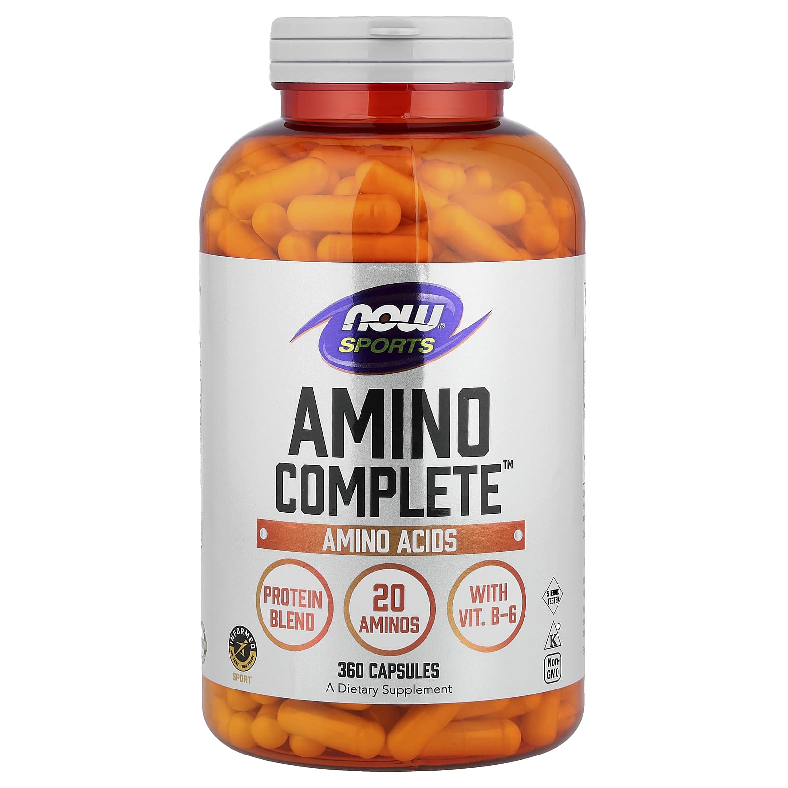 Амінокислотний комплекс, Now Foods Amino Complete, 360 вегетаріанських капсул