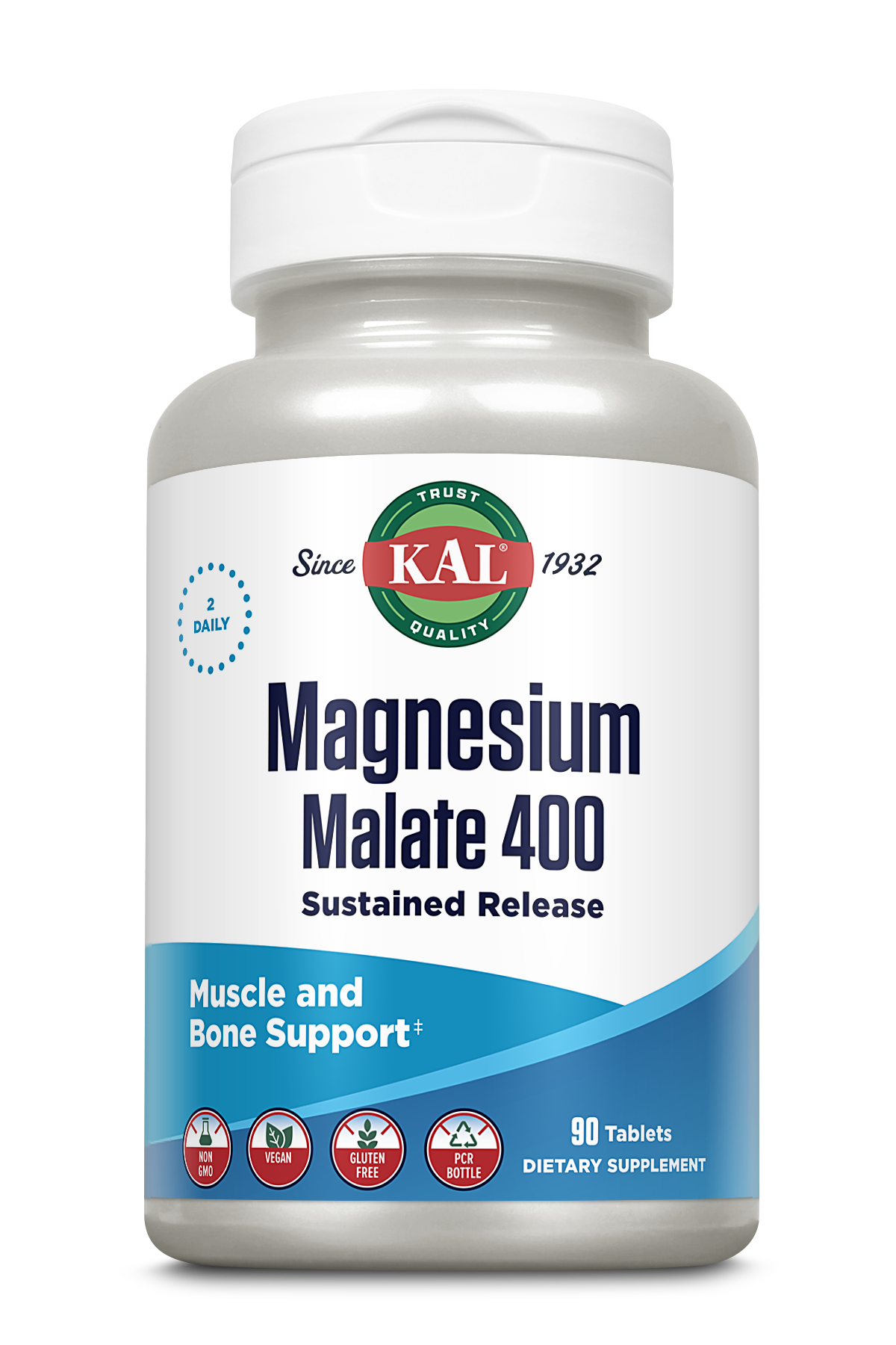 Магній малат, Kal Magnesium Malate, 400 мг, 90 таблеток