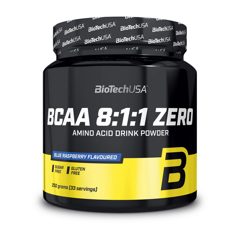 BCAA амінокислоти, BioTech BCAA 8:1:1 ZERO, 250 г (Кола)