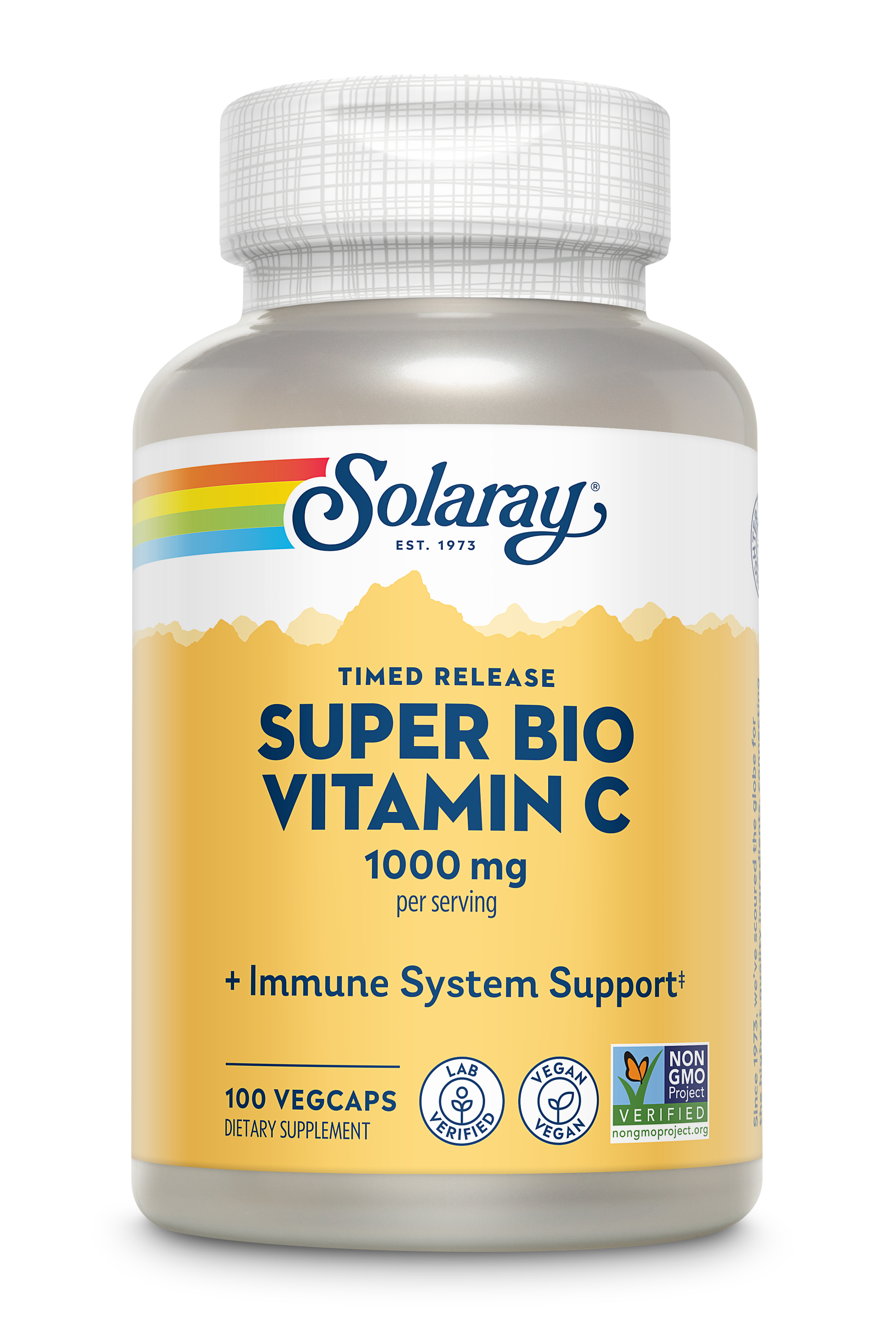 Вітамін С буферизований, Solaray Super BIO C BUFFERED, 1000 мг, 100 вегетаріанських капсул