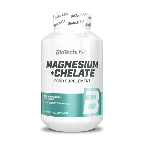 Магній хелат, BioTech Magnesium + Chelate, 60 капсул