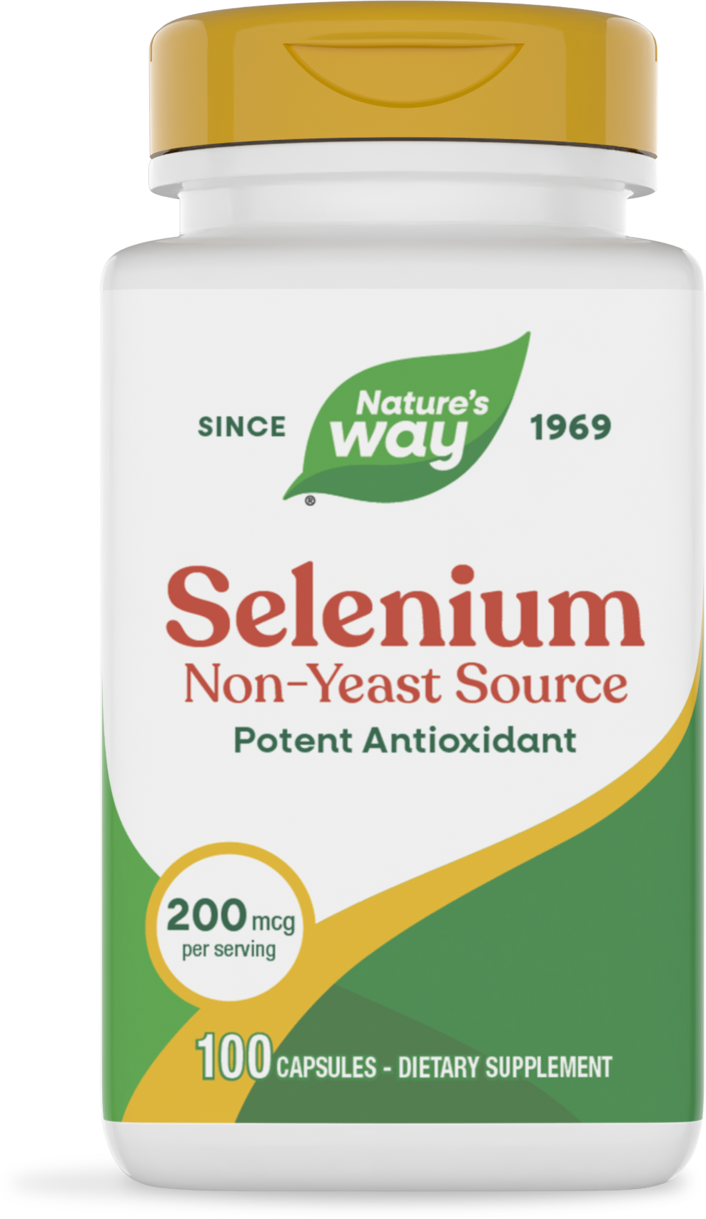 Селен, Nature's Way Selenium, 200 мкг, 100 капсул