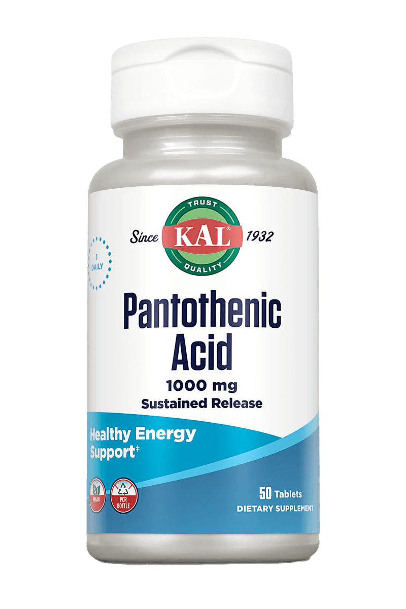 Пантотенова кислота, Kal Pantothenic Acid Sustained Release, 1000 мг, 50 таблеток