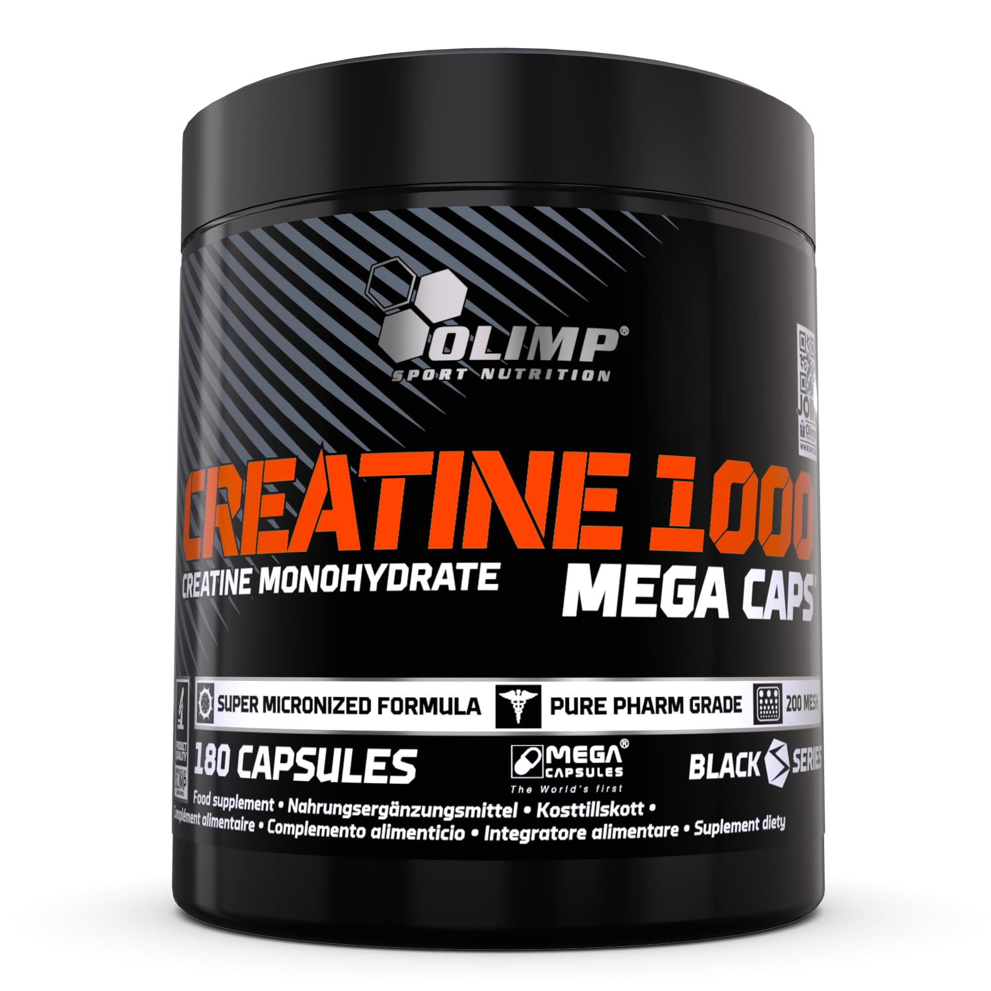 Креатин, Olimp Nutrition Creatine Mega Caps 1000, 1000 мг, 180 капсул