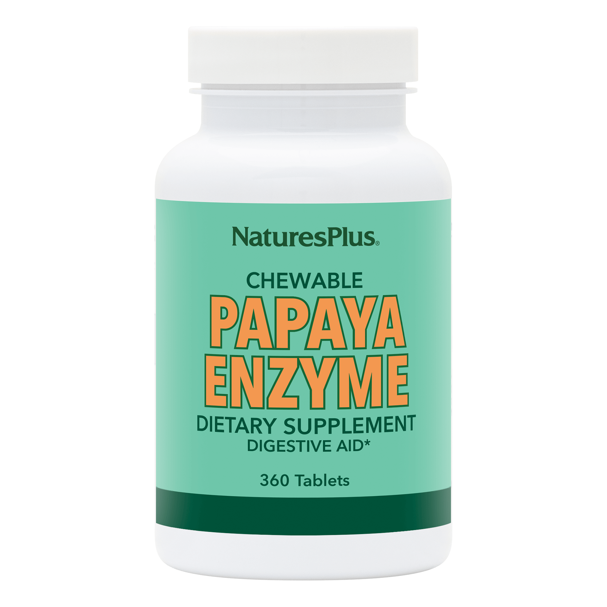Ферменти папайї, Natures Plus Chewable Papaya Enzyme Supplement, 360 жувальних таблеток