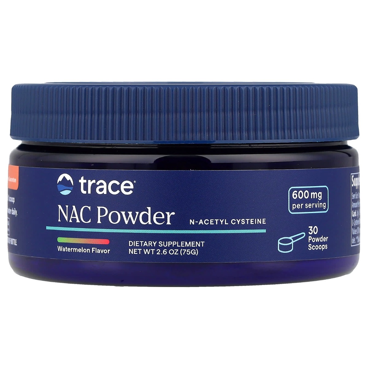 N-ацетил L-цистеїн (NAC), Trace Minerals Research NAC Powder, 600 мг, 75 г (Кавун)
