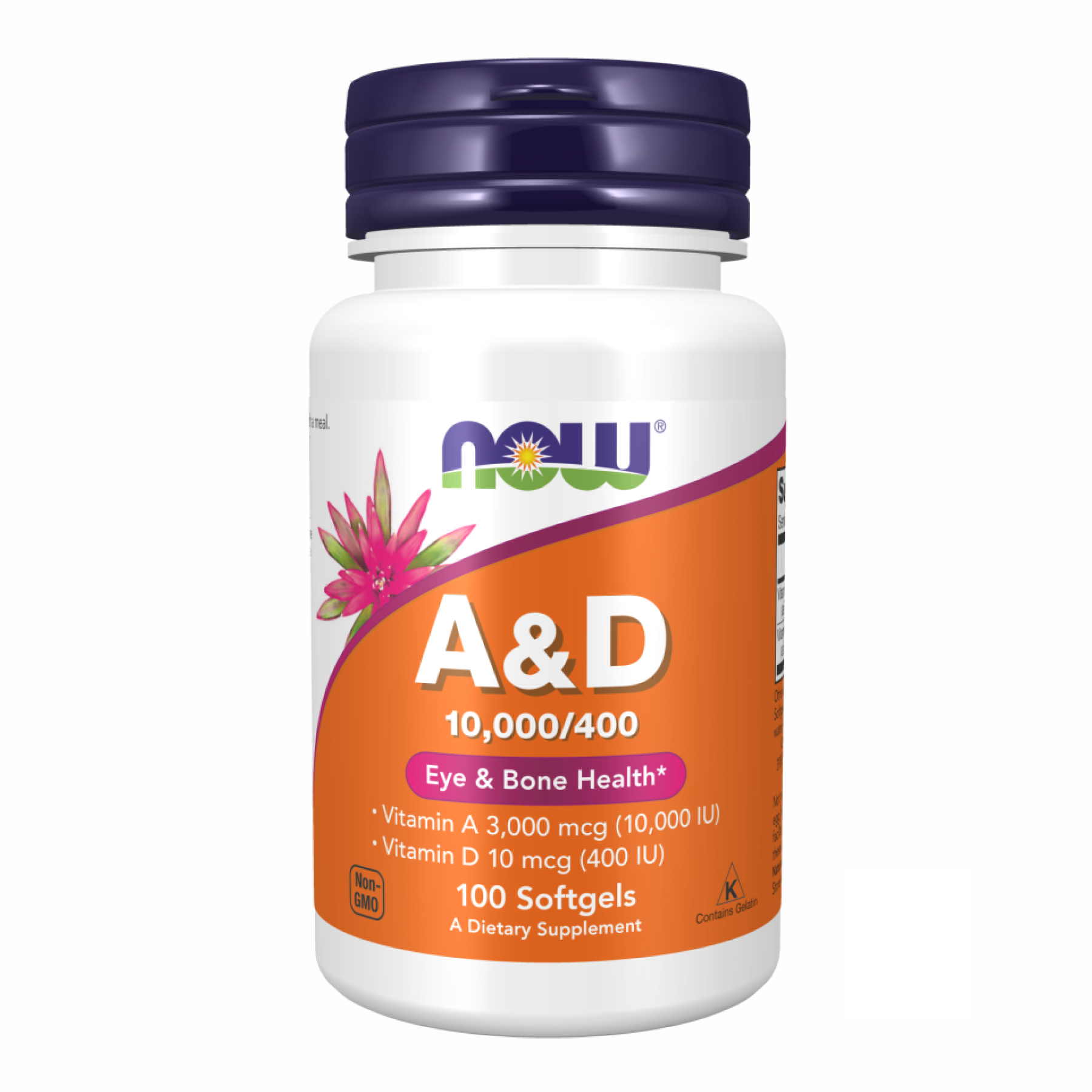 Вітамін А та D, Now Foods A & D, 10000 МО, 100 м'яких капсул