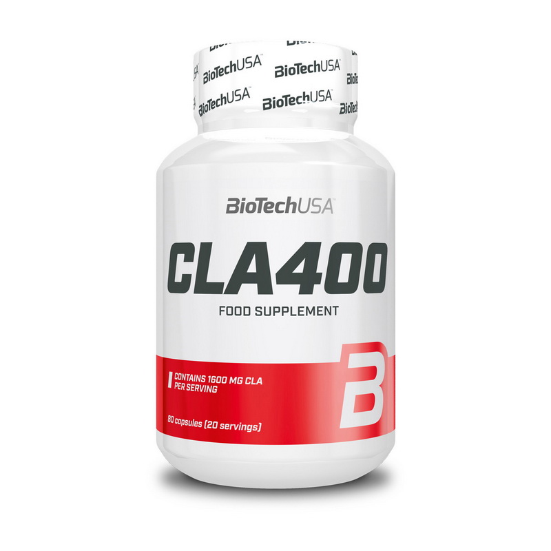 CLA (кон'югована лінолева кислота), BioTech Cla 400, 80 м'яких капсул