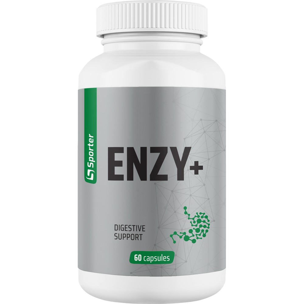 Травні ферменти, Sporter ENZY+, 60 капсул